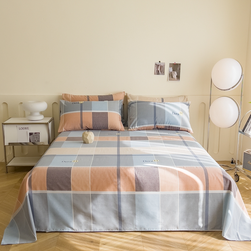 帛享家纺 纯棉老粗布床单三件套 单位（套）BXCSA-41851 落尘 席子230*240CM 枕套48*74CM*2个